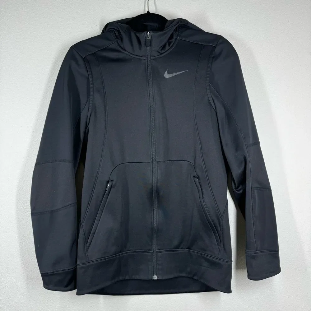 Nike Therma Hyper Elite Hoodie Full Zip Jacket Black Mens Size Small 800037-010